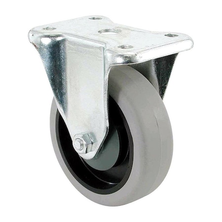 Shepherd Hardware Shepherd Hardware 9740 5 in. Rigid Plate Caster; Rubber Wheel 5491758